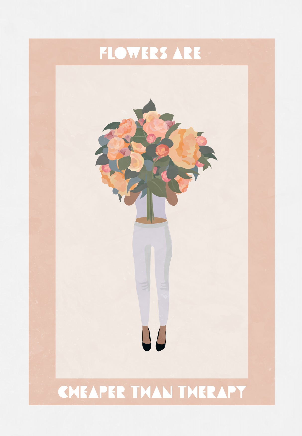 Flowers are cheaper than therapy Poster och Canvastavla