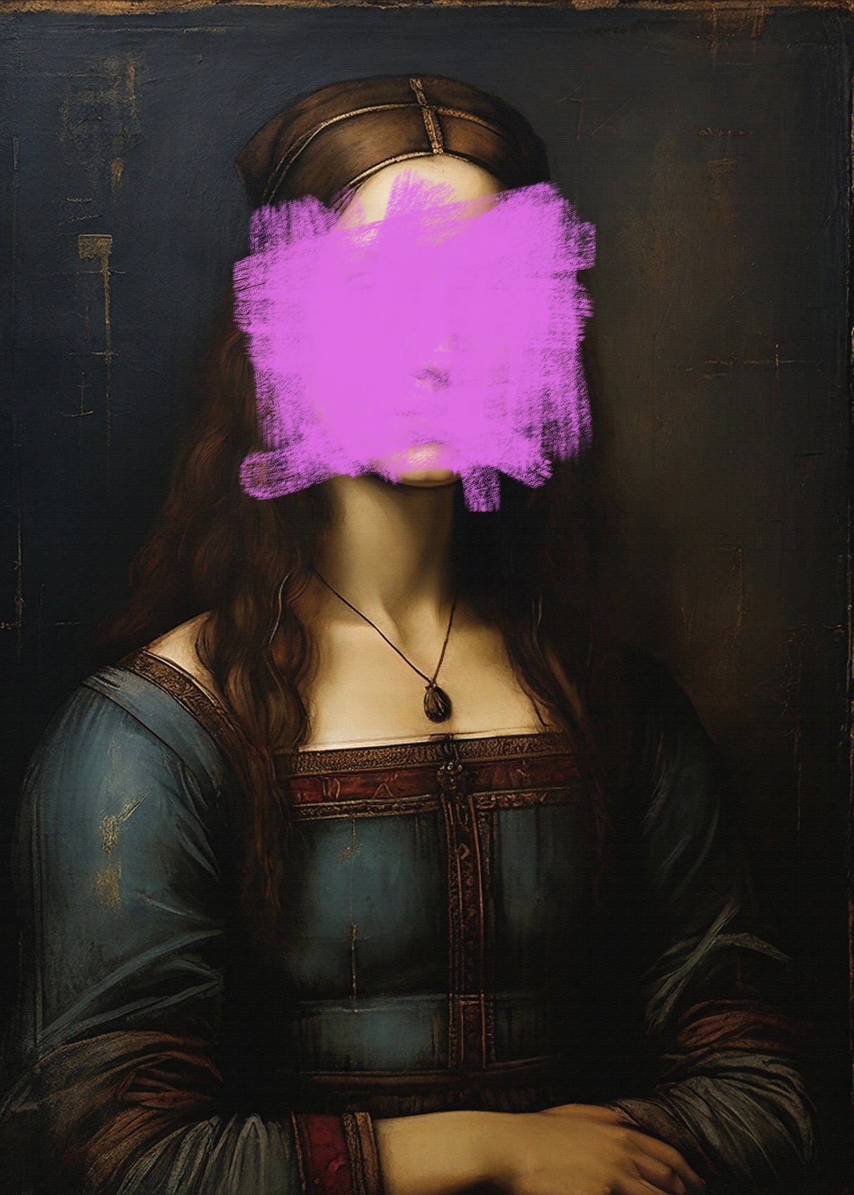 Modern Mona Lisa Poster och Canvastavla