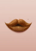 Moustache Kiss Poster och Canvastavla