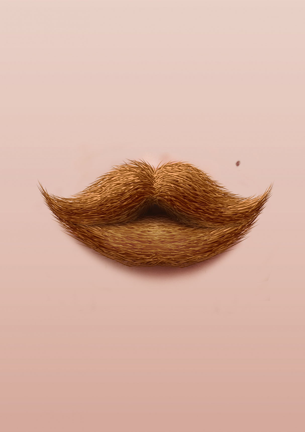 Moustache Kiss Poster och Canvastavla