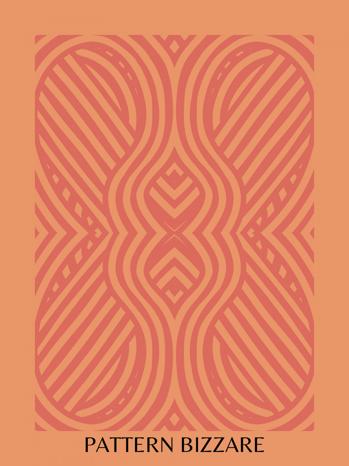 Red Pattern Bizzare Poster och Canvastavla