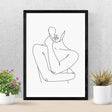Line Art Grey  poster