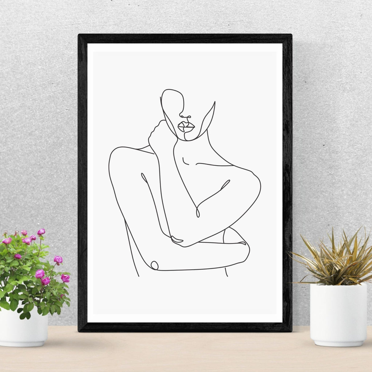 Line Art Grey  poster