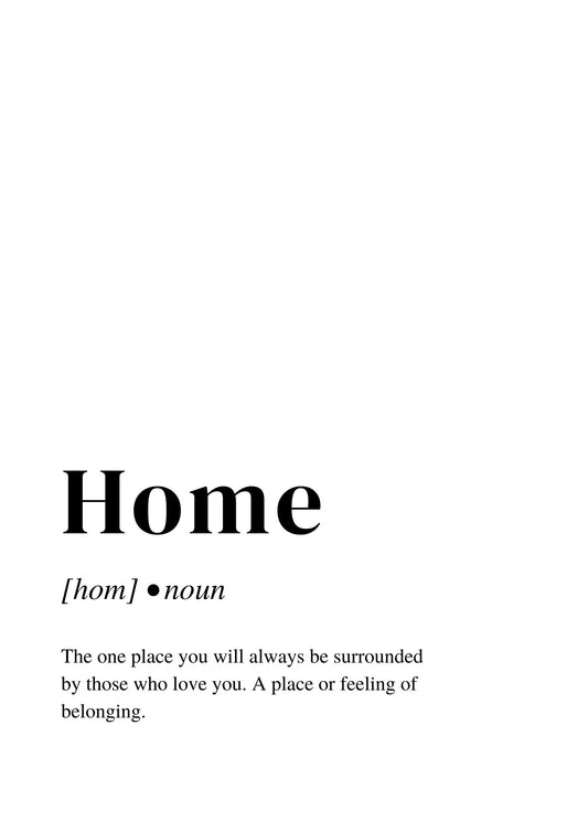 Home noun poster