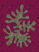 Red and Green Coral Study Poster och Canvastavla
