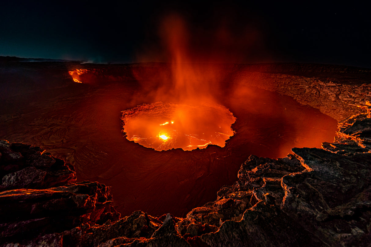 Volcano Erta Ale Ethiopia Poster och Canvastavla