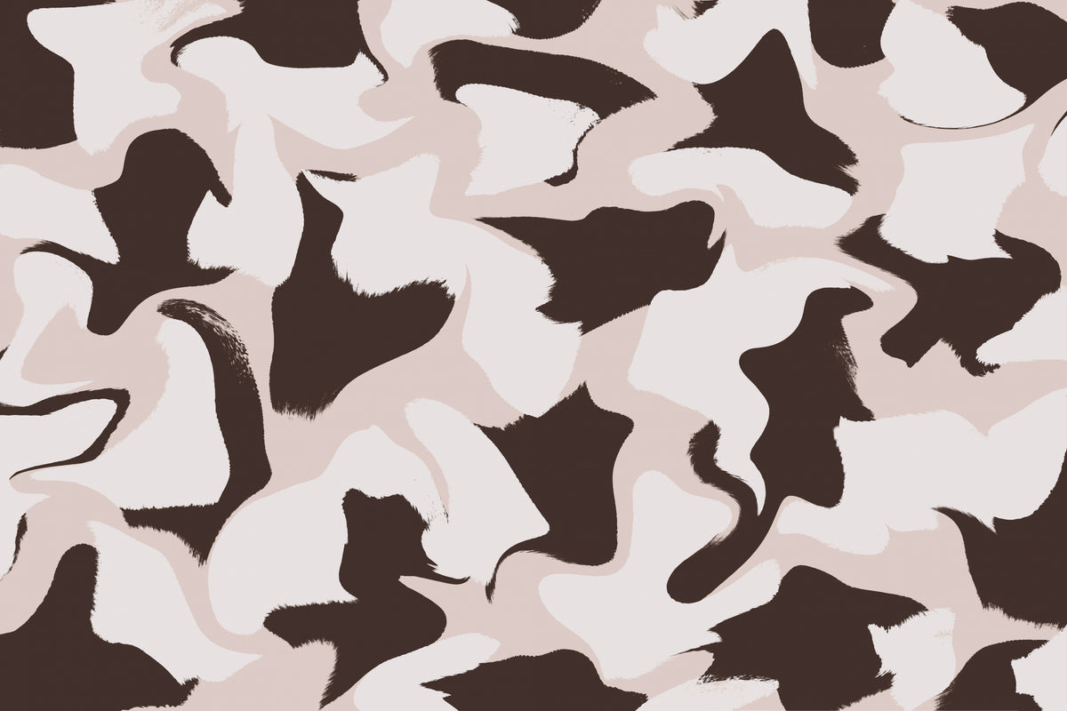 White And Brown Whipped Pattern Poster och Canvastavla