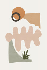 Botanical Scene Color and Shapes Poster och Canvastavla