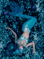 A mermaid dreaming of a starry sky Poster och Canvastavla