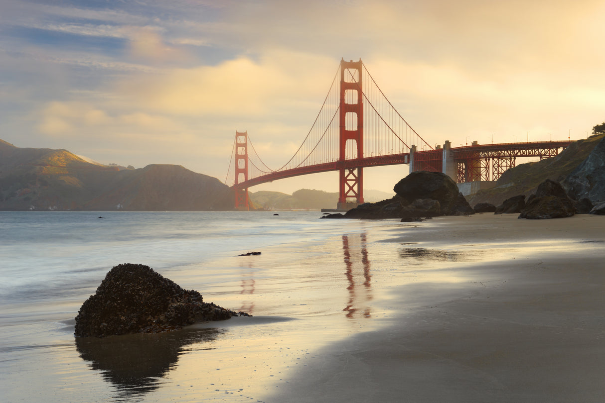 Golden Gate Morning Poster och Canvastavla