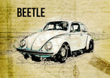 Volkswagen vw beetle Poster och Canvastavla