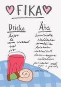 Fika Poster och Canvastavla