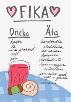 Fika Poster och Canvastavla