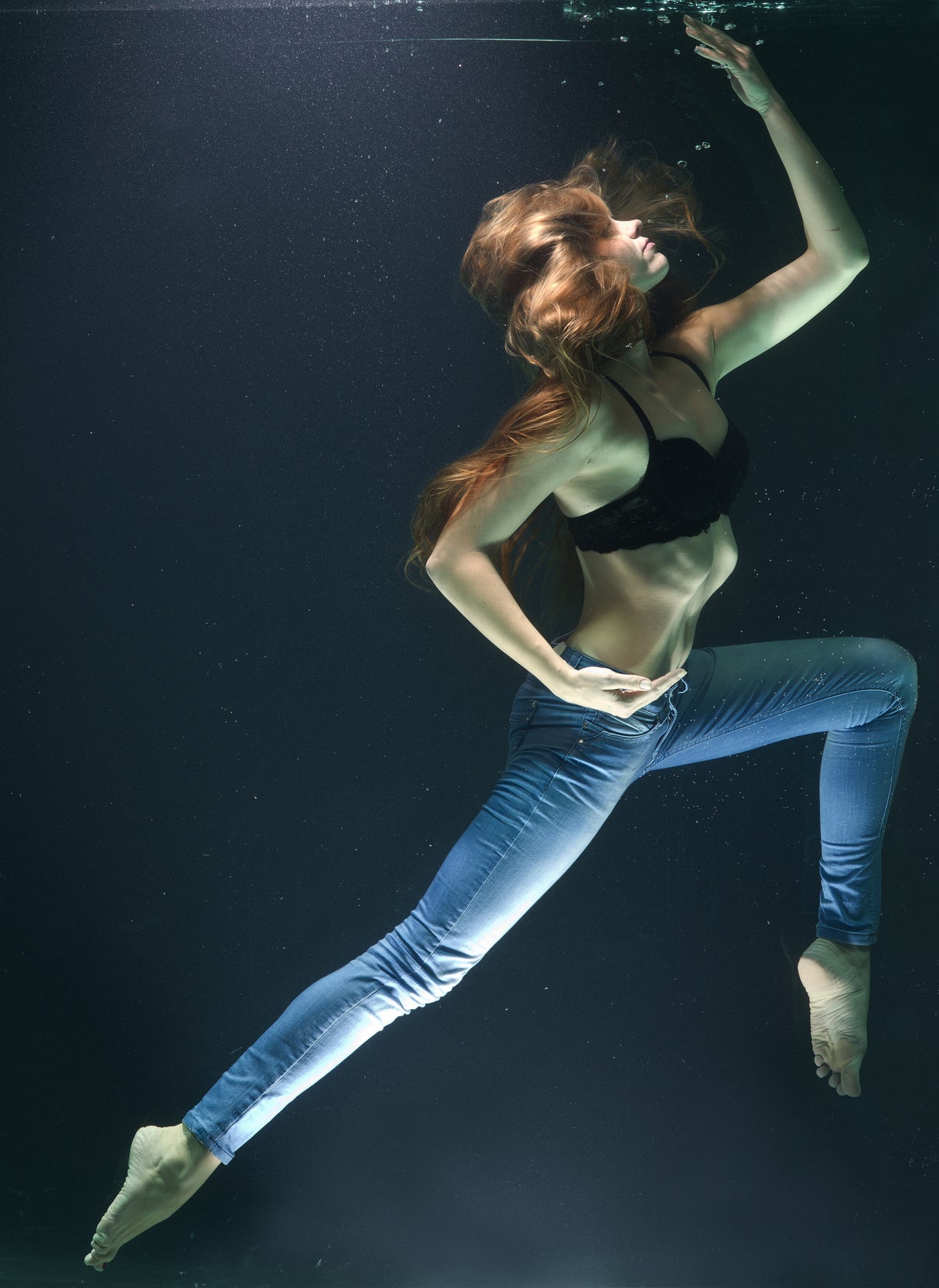underwater artistic portrait shooting Poster och Canvastavla