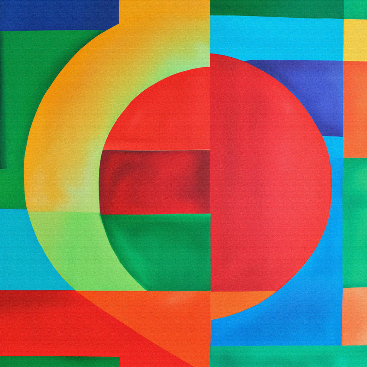 Modern Vibrant Painting No.7 Poster och Canvastavla