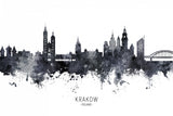 Krakow Poland Skyline Poster och Canvastavla