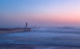 Lighthouse in Porto, Portugal. Poster och Canvastavla