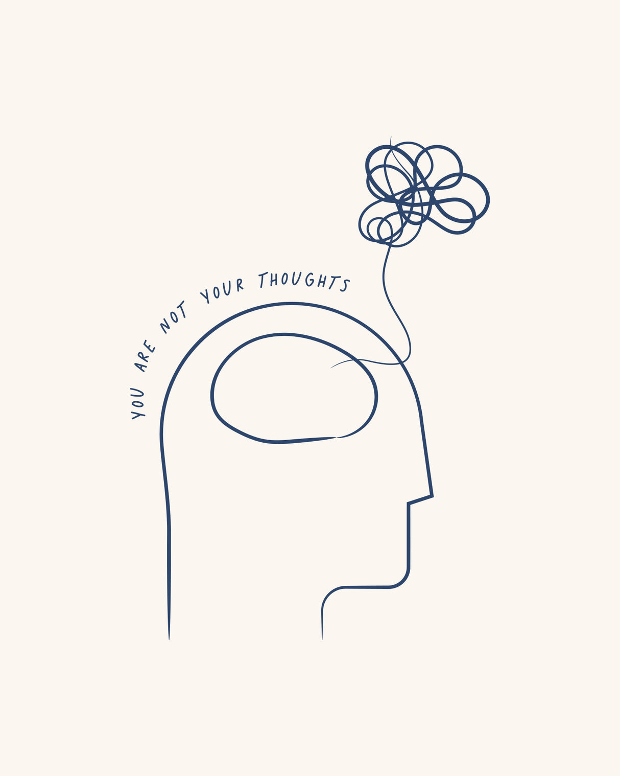 You Are Not Your Thoughts Poster och Canvastavla