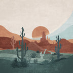 Western Cactus 01 Poster och Canvastavla