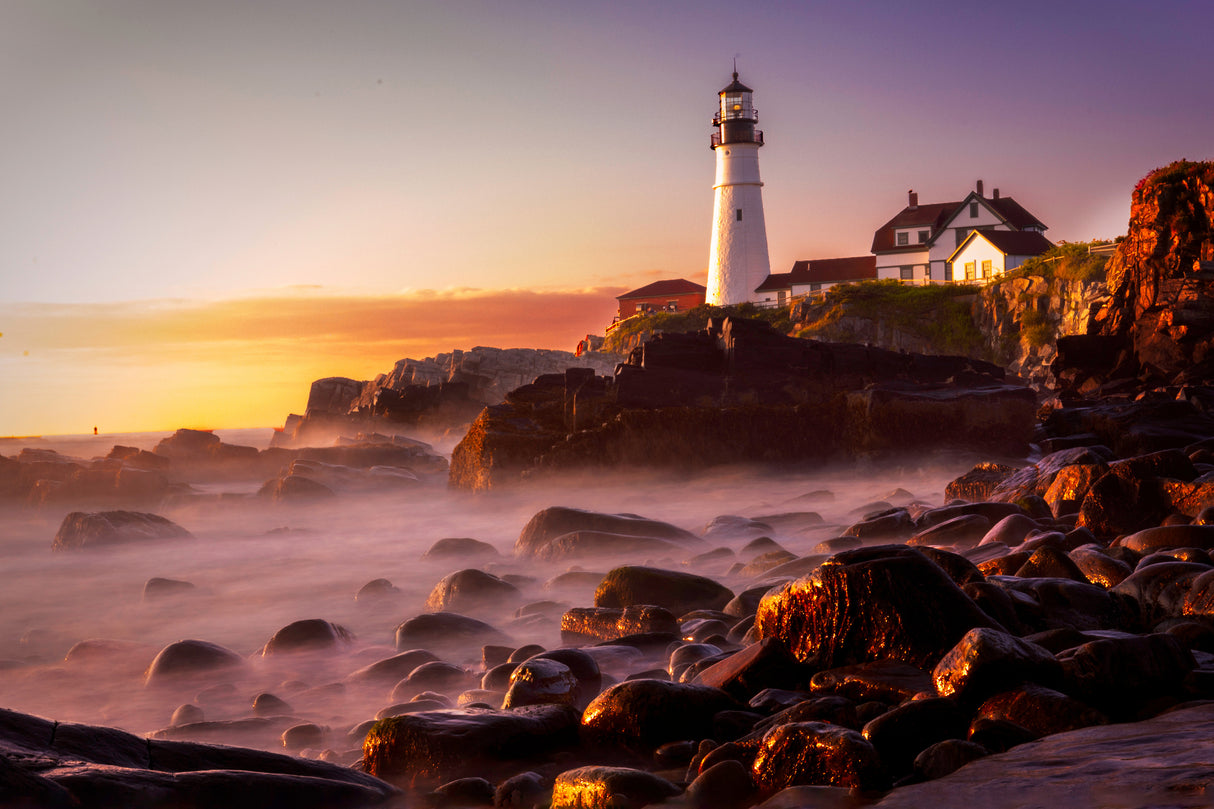 Lighthouse after Sunrise Poster och Canvastavla