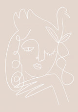 The Swan Beige Poster och Canvastavla