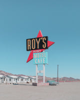 Roy's Motel Cafe Retro Sign Poster och Canvastavla