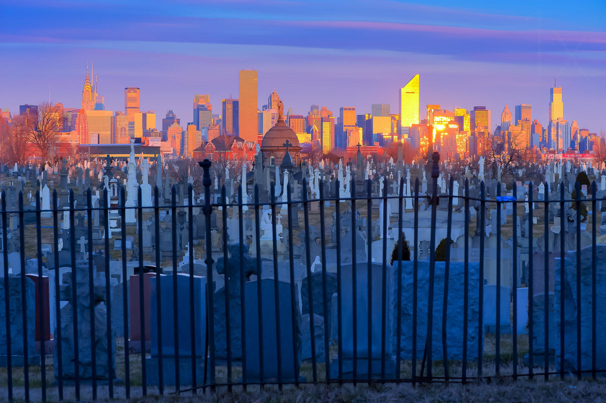 Sunrise over the cities Poster och Canvastavla