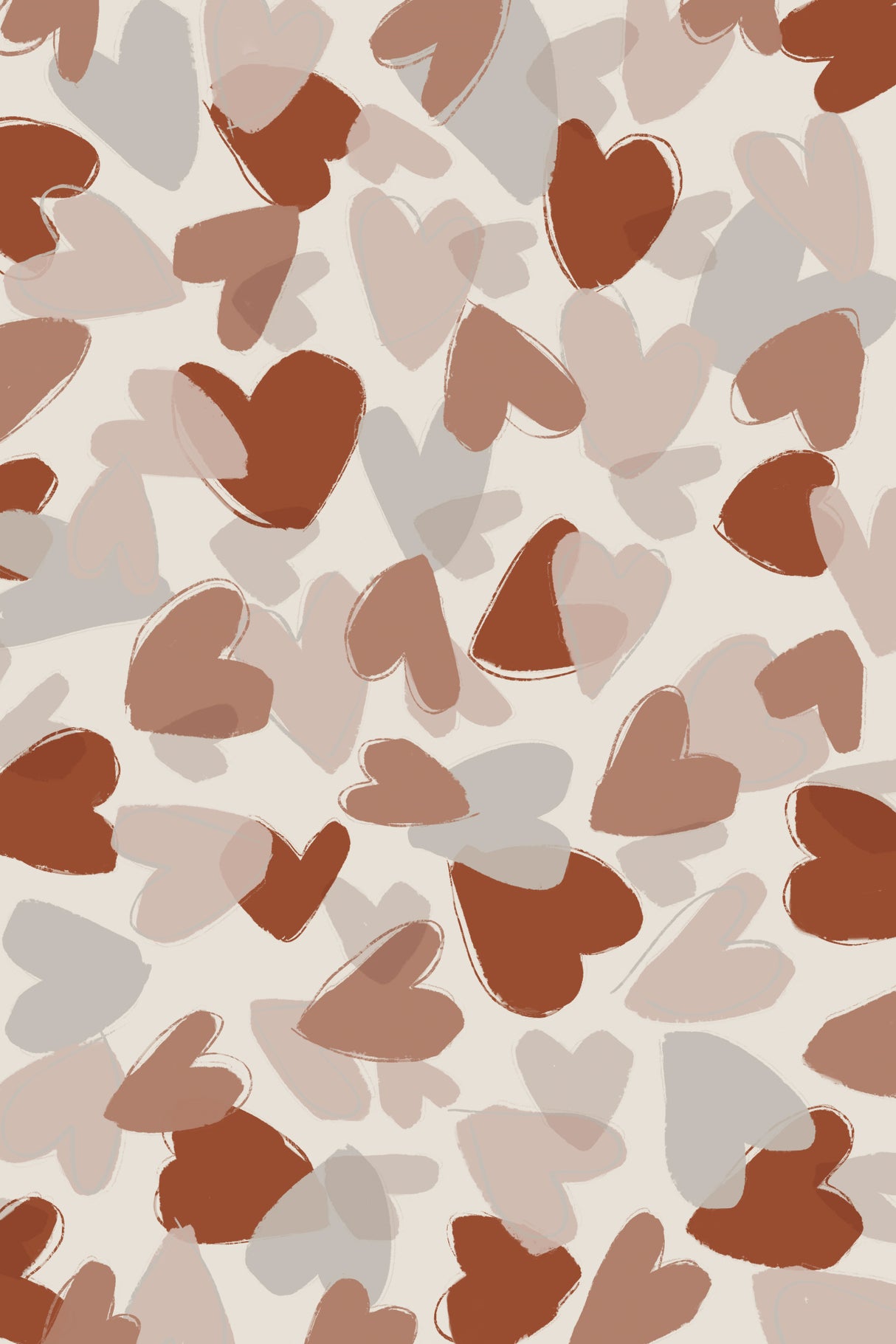 Pastel Hearts Poster och Canvastavla