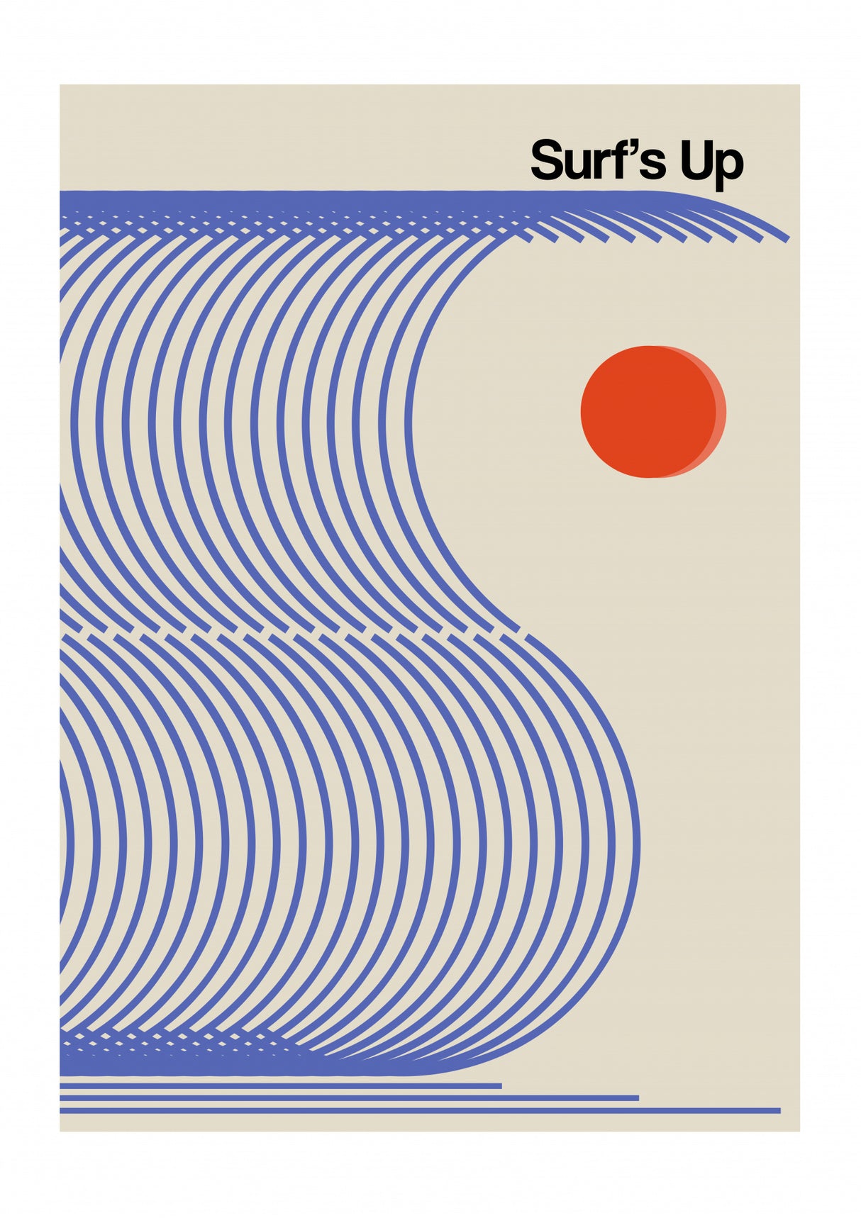 Surf's Up Biscuit Blue Poster och Canvastavla
