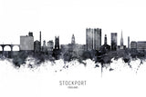 Stockport England Skyline Poster och Canvastavla