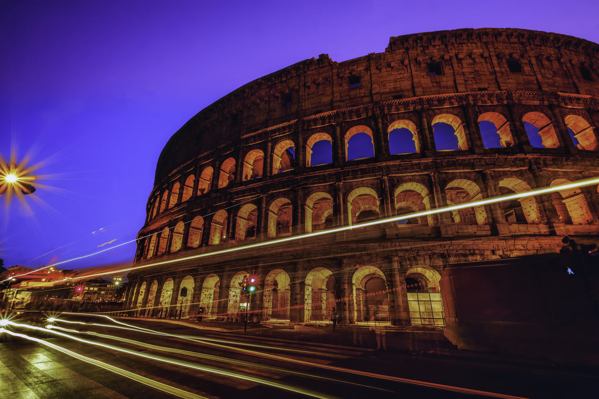 Colosseum at Night Poster och Canvastavla