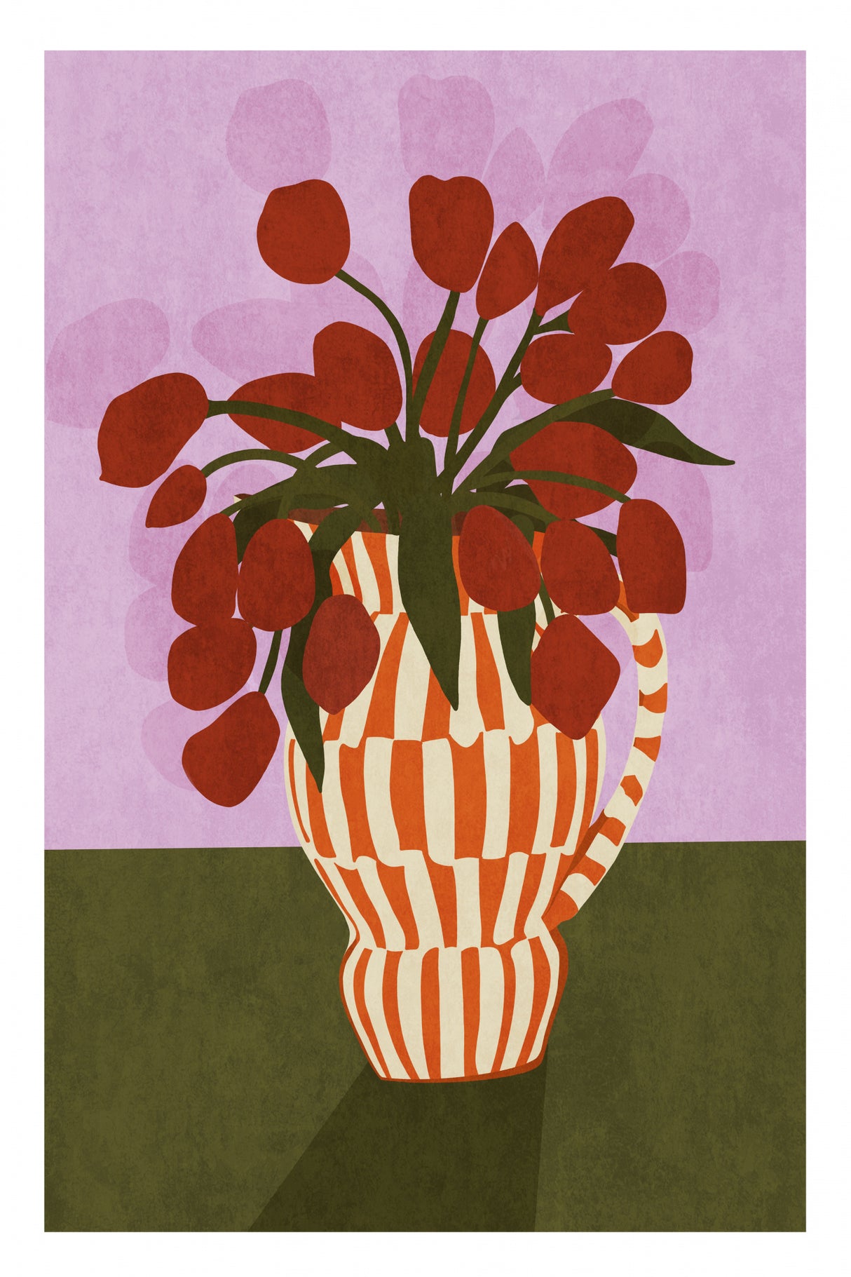 Flower Vase 1ratio 2x3 Print By Bohonewart Poster och Canvastavla