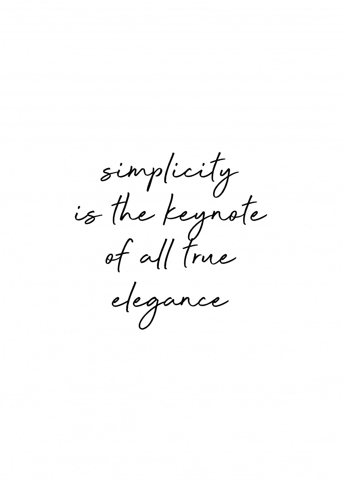 Simplicity Quote Poster och Canvastavla