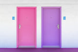 Pink and Purple Doors at the Saguaro Poster och Canvastavla