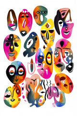 Masks Poster och Canvastavla