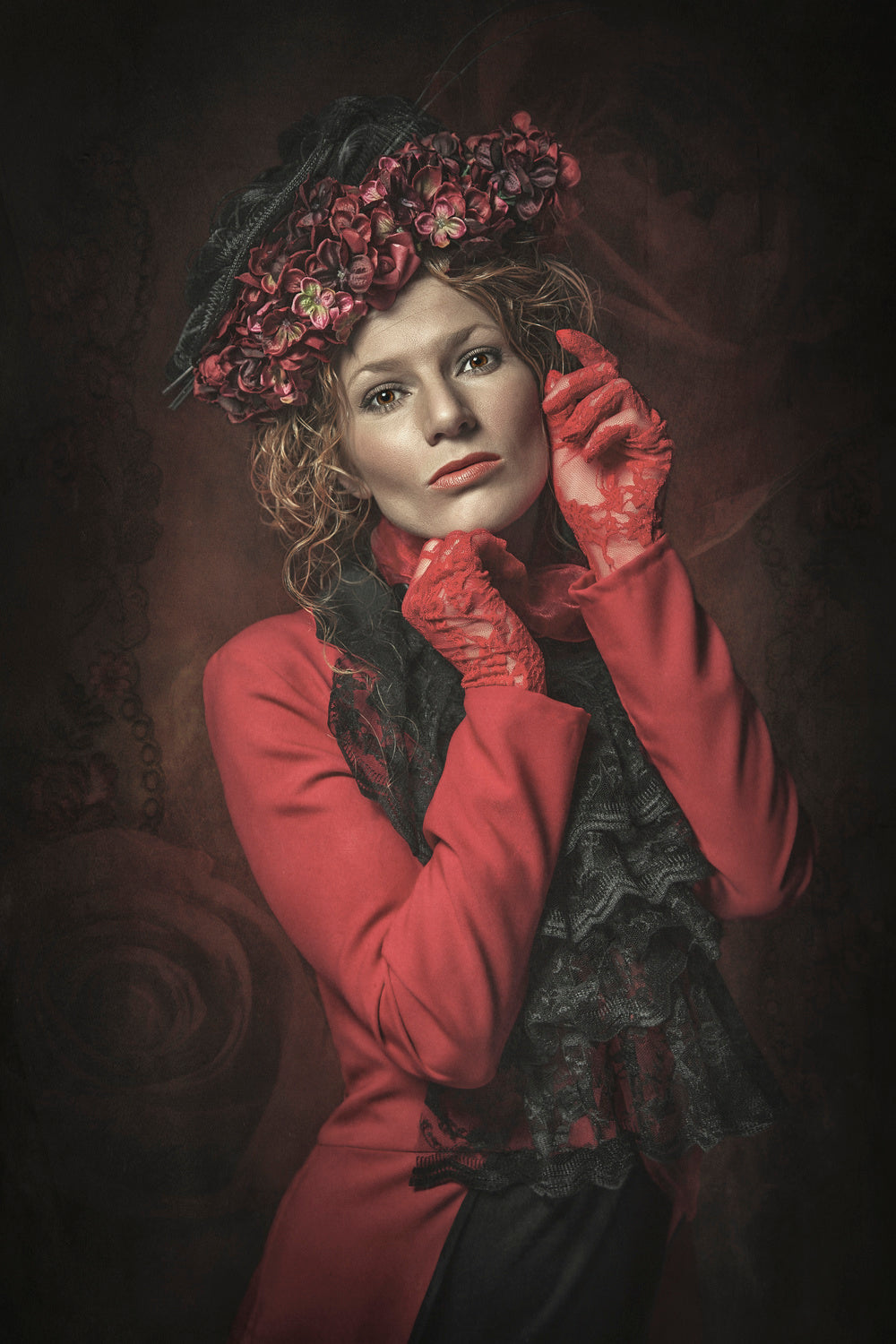 Lady in Red Poster och Canvastavla