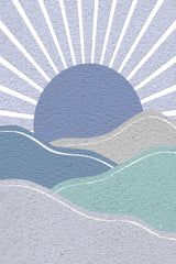 Blue Sunset Poster och Canvastavla