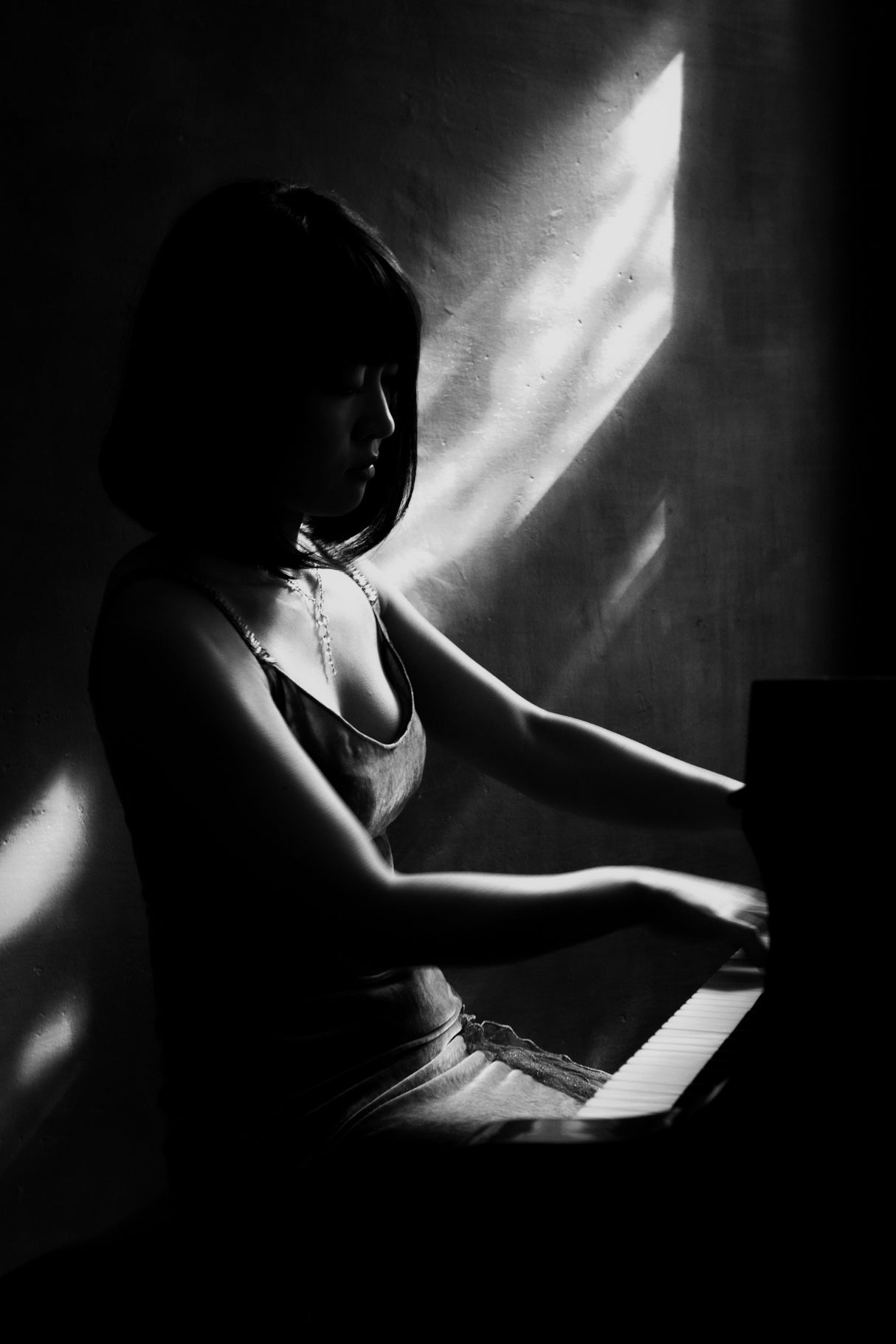 Female pianist Poster och Canvastavla