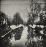 Walking in a winter canvas Poster och Canvastavla