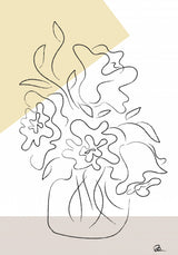 Flower Bouquet Modern Poster och Canvastavla
