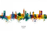 Zadar Croatia Skyline Poster och Canvastavla