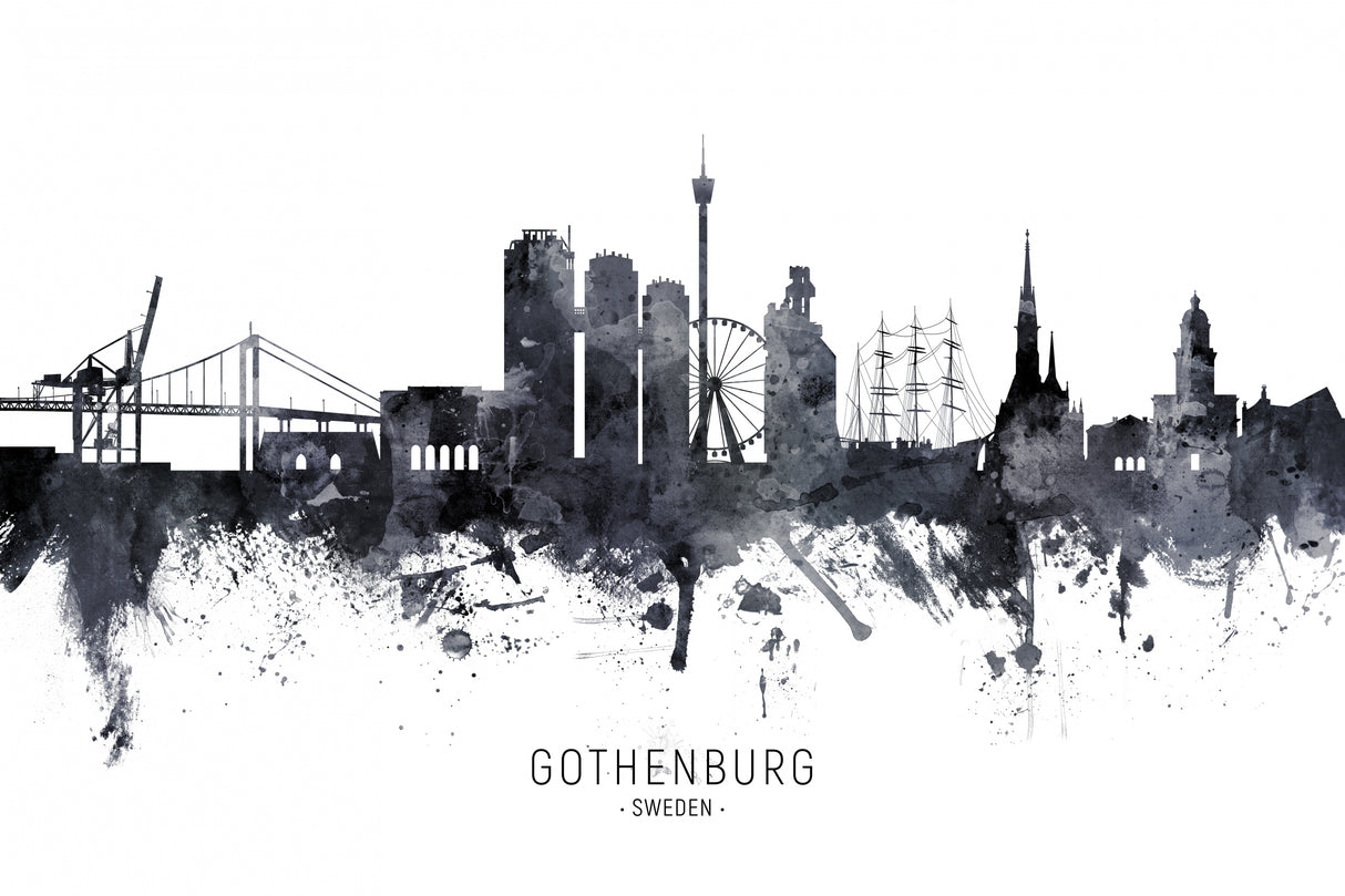 Gothenburg Sweden Skyline Poster och Canvastavla