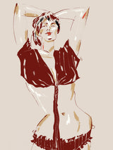 Portrait Of A Model Beige Poster och Canvastavla