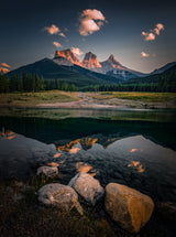 Sunset at mountain Three sisters Poster och Canvastavla