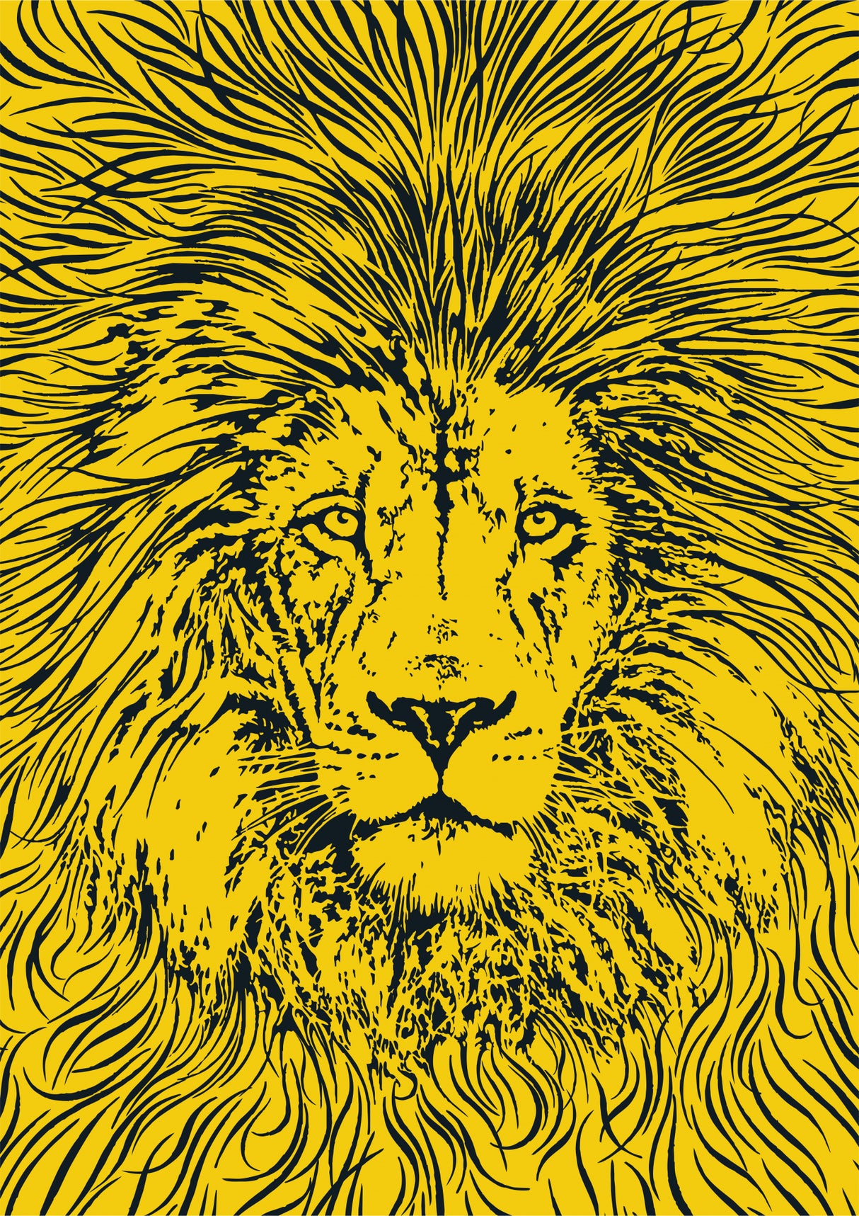 Lion Portrait – King of the Beasts Poster och Canvastavla