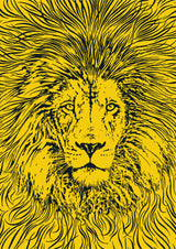 Lion Portrait – King of the Beasts Poster och Canvastavla