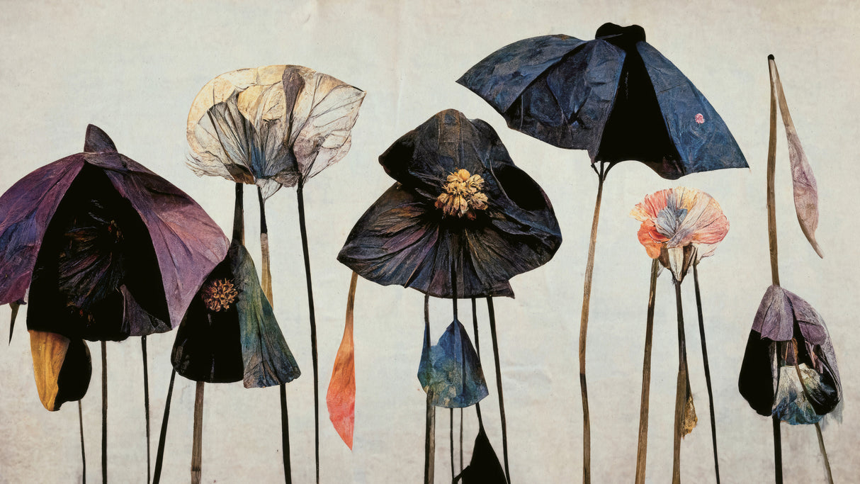 Umbrella Flowers No 1 Poster och Canvastavla