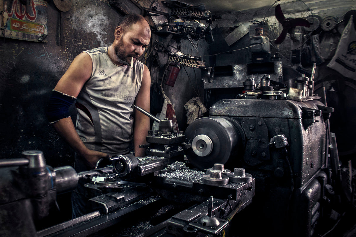 Lathe Guy.. Like a Boss ! Poster och Canvastavla