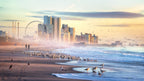Autumn Morning at the Beach Poster och Canvastavla