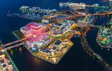 Port town night Poster och Canvastavla